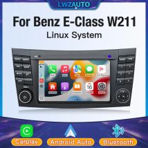 2025 Linux Autoradio Kabelloses CarPlay Android Auto DSP FM Bluetooth Touch-Multimediasystem für Mercedes E-Klasse W211