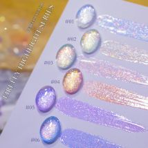 PERFECT COLOR Firefly Highlight Series 6 colors, 12 ml of sparkling diamonds and glitter gel nail polish