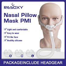 Resoxy Cpap Nasal Pillows Mask Universal PM2 Multiple Sizes Sleep Apnea CPAP Nasal Mask Compatible with ResMed& Philips & Fisher