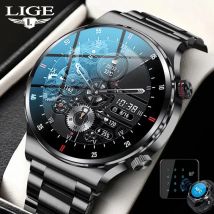LIGE ECG + PPG Bluetooth Call Smart Watch 2023 Men AMOLED Full Touch Sports NFC orologi uomo Smartwatch impermeabile per Android Ios
