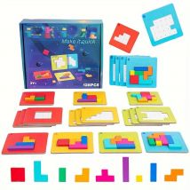 1 Set buntes Puzzlespiel, Denkaufgabe-Spielzeug für Kinder, Blockpuzzle für Gedankenübungen, Kinderspielzeug, Geschenk, Herausforderung für zwei Spieler