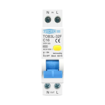 TOMZN 18MM RCBO 6A-32A 1P+N 6kA Residual Current Differential Automatic Circuit Breaker With Over Current And Leakage Protection