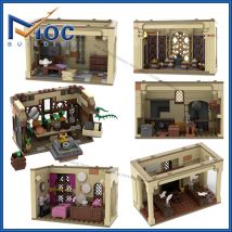 MOC Building Blocks Classic Movie Series Modular Scene Office Common Room Dorm Castle Model Toys DIY Assemble Bricks Xmas Gifts