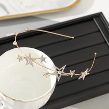 Frauen Einfache Lünette Stirnbänder Perle Welle Stern Oranments Stirnbänder Für Mädchen Süße Design Headwear Zubehör Haar Bands Jewlry