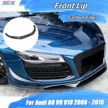 Carbon Fiber Front Bumper Lip Spoiler Kinn Splitter Körper Kits Für Audi R8 V8 V10 2008-2015 FRP Schwarz vorne Lip Auto Styling