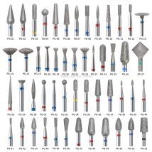 20 pezzi frese diamantate dentali per macchine a bassa velocità lucidatura lucidatrici per denti strumenti dentali laboratorio odontotecnico