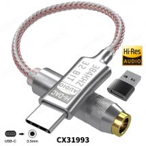 CX31993 HiFi USB tipo C a 3.5mm amplificatore per cuffie DAC Decoder Audio IEM AMP adattatore per