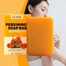 Persimmon Fresh Bath Soap Gentle Care Nourishes and Moisturizes Skin Cleanses Leaves Fragrance Hydrates Beautifies Skin