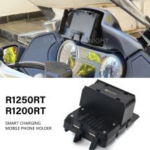 Per BMW R1200RT R1250RT R1250 1200 RT 2014 - 2020 2016 2017 2018 2019 Staffa di navigazione GPS per telefono cellulare Supporto di ricarica USB