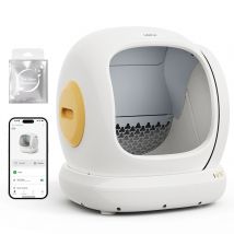 UBPet C20 Lettiera Gatto Autopulente, Ampia Apertura/0 Rischio di Trappola per Gatti/Deodorizzazione/Basso Ingresso Lettiera Elettrica Autopulente per Gatti Lettiera Automatica Katzentoilette