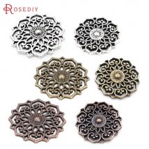 10PCS 20MM 31,5 MM Antike Silber Farbe Zink-legierung Große Dekorative Blume Verbinden Charms Anhänger Schmuck Erkenntnisse Zubehör