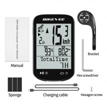 Drahtloser GPS-Fahrradcomputer, 2,6 Zoll, IPX7, wasserdicht, Bluetooth ANT+, Fahrradcomputer, Link-S-App für Fahrradcomputer, Tacho-Trace