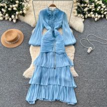 Chic vintage satin lace-up long sleeve Elegant Fairy korean fashion autumn Party women clothing