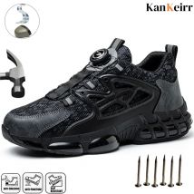 Nuovi Stivali di Sicurezza Uomini Scarpe Da Ginnastica Da Lavoro Anti-smash Scarpe Indistruttibili Puntale In Acciaio Stivali Protettivi Anti-puntura Scarpe di Sicurezza Sul Lavoro