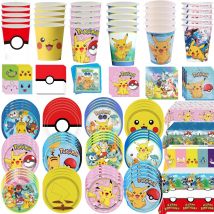 Pokemon Decorazione festa di compleanno Pikachu Tovaglia Tazza Piatto Tovagliolo Borsa regalo Baby Shower Bomboniere per bambini Regali per forniture per feste