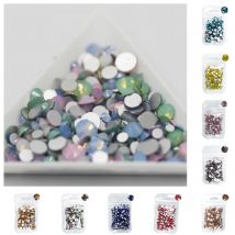 5Gram Mix rozmiary niebieski/zielony/różowy/biały Opal Nail Art dekoracje ze strasu, szkło kryształowe flatback bez mocowania na gorąco cyrkonie do paznokci