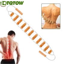 1 Stück Holz-Rückenmassagerolle, Lymphdrainage, Holz-Rückenmassage-Werkzeuge, Seil-Muskelmassagegerät für Rücken, Schultern und Ganzkörper