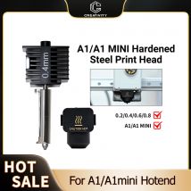 A1/A1 Mini All-in-one Hotends Kit With 0.4/0.6/0.8mm Hardened Steel Nozzle for Bamboo A1 Replace Hotend Kit