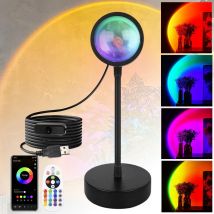 LED-Projektionslicht, Sonnenaufgang, Sonnenuntergang, Regenbogen, APP, Farbanpassung, Fotohintergrundlicht, direkte Übertragung, Party-Sfeerlicht