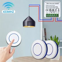 Smart Switch 16A Relais Controller RF 433Mhz Drahtlose Fernbedienung Mini Runde Taste Wand Panel Schalter Smart Home Geräte DIY
