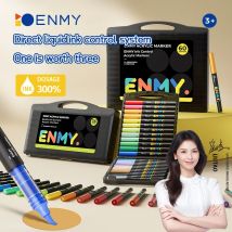 ENMY Acrylic Paint Markers Pen Soft Head Direct Liquid Graffiti Painting QuickDry Pigments Art Supplies for Felt