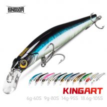 Kingdom Hot Selling Jerkbaits Lures 60mm 6g 80mm 9g 105mm 18.6g Sinking Minnow Swimbait Isca Artificial Bait Fishing Wobblers