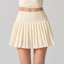 VITALINOVO Plissierter Tennisrock für Damen mit Taschen-Shorts, hoch tailliert, leicht, sportlich, Golf-Skorts, Röcke, fließend