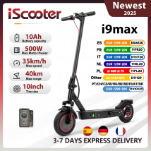Scooter i9max Scooter elettrico 36V 10Ah 500W 30-40km Gamma doppia sospensione 15-35 km/h Velocità 10 pollici Pneumatico Kick e Scooter con app
