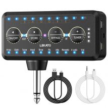 Lekato guitarra enchufe Amp Pa-1 auriculares Mini amplificador altavoces Combo amplificador acústico bajo eléctrico sonido Pedal tablero retardo H8