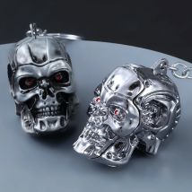 Vendita calda Terminator Skull Head Portachiavi Uomo Donna Moda Ciondolo Portachiavi Gioielli Accessori chiave per auto