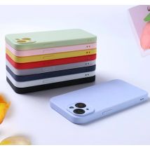 Flüssige Silikon-Handyhülle für iPhone 15 14 13 12 Mini 11 16 Pro X XR XS Max 15 Plus, stoßfeste weiche Rückseite