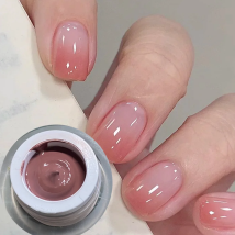 1Box Peachy Pink Pat Painting Gel Nail Polish Matte Texture Nail Patting Glue with 1pc Air Cushion Soak Off UV LED Nail Varnish