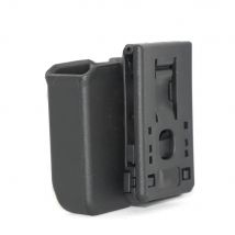 Supporto magnetico doppio, supporto magnetico universale, custodia magnetica doppia impilabile da 9 mm 45acp per borsa per caricatore regolabile con cintura tattica da 1,5-2,5 pollici
