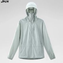 JNLN Damen Herren wasserdichte Sonnenschutz-Windjacke Camping Klettern Trekking Wanderjacke Unisex schnell trocknender Anti-UV-Mantel