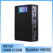 MeLE Quieter HD3 Lüfterloser Mini-PC Celeron N5105 8 GB 128 GB Industrie-IoT-Computer, SSD HDD Gigabit Ethernet PXE 4K