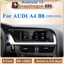 STWEI Qualcomm Snapdragon 680 6225 Silbrig 2,4 GHz Drahtlose CarPlay Auto Für AUDI A4 B8 Auto Multiledia Player Video GPS Navi