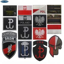 Polska GROM haftowana naszywka ramię odznaka TF-9 wojskowa odblaskowa odznaka Morale haftowane