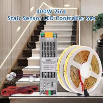 5M 10M 15M WS2811 COB Luce di striscia dell'acqua corrente per 24V 400W PIR Sensore di movimento LED Controller per scale Illuminazione per scale Decor