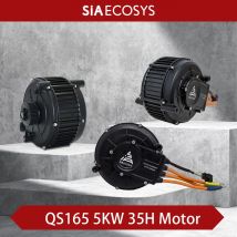 QSMOTOR QS165 V2 5000 W 72 V 35 H PMSM Mittelantriebsmotor mit Riemenscheibe