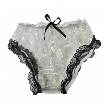 LangKee Haian PVC Cami Slip Spitzenhöschen Damen Slip Farbe Transparent