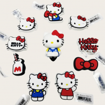 New Sanrio Hello Kitty 3D Shoe Shoe Set for Customizable Footwear Decor, Phone Case Decorations  Cute Cartoon PVC Xmas Gifts