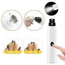 Elektrischer Nagelknipser für Hunde, Nagelschleifer für Hunde, wiederaufladbar, USB-Aufladung, LED-Licht, für Haustiere, leise Katzenpfoten, Nagelpflegezubehör