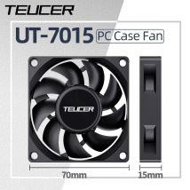 Teucer UT-7015 7cm Chassic Cooling Fan Hydraulic Bearing DC 12V 3Pin 2500 RPM Computer PC CPU Accessories Case Cooler Ventilator