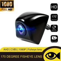 Universale AHD CVBS 170 °   Telecamera per retromarcia per auto Fisheye, obiettivo di retromarcia impermeabile per visione notturna HD con vite in stile coreano
