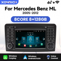 XONRICH-Radio de coche para Mercedes Benz clase M W164 clase GL X164 ML GL, CarPlay inalámbrico, Android, navegación automática, No 2 Din, DVD