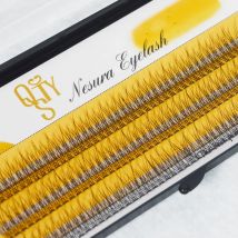 QSTY Weiche schwarze Nerz-Wimpernverlängerung, 10D-Schwalbenschwanzwimperntransplantation, falsche Wimpern, individuelle Wimpern, Make-up-Tool