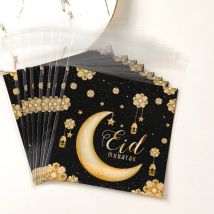 50/100 Stück Eid Mubarak Süßigkeitenbeutel 2025, Ramadan-Kunststoff, selbstklebende Geschenktüte, Ramadan Kareem, islamische muslimische Party, Eid AlAdha-Geschenke