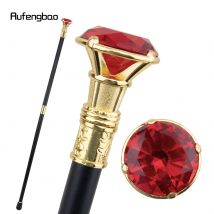 Roter Diamant Typ goldener Gehstock Mode dekorative Gehstock Gentleman elegante Cosplay Rohr knopf Crosier 93cm