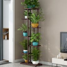 Supporto per piante in metallo Scaffale porta vasi da fiori in vaso a 7 livelli 8, espositore angolare per mensola per piante per patio, giardino, balcone, soggiorno