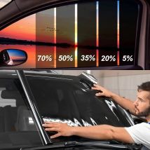 Pellicola tinta per vetri da 8 m per auto, pellicola per privacy per finestre, resistente ai graffi con blocco UV termico, pellicola parasole per parabrezza per auto oscurante